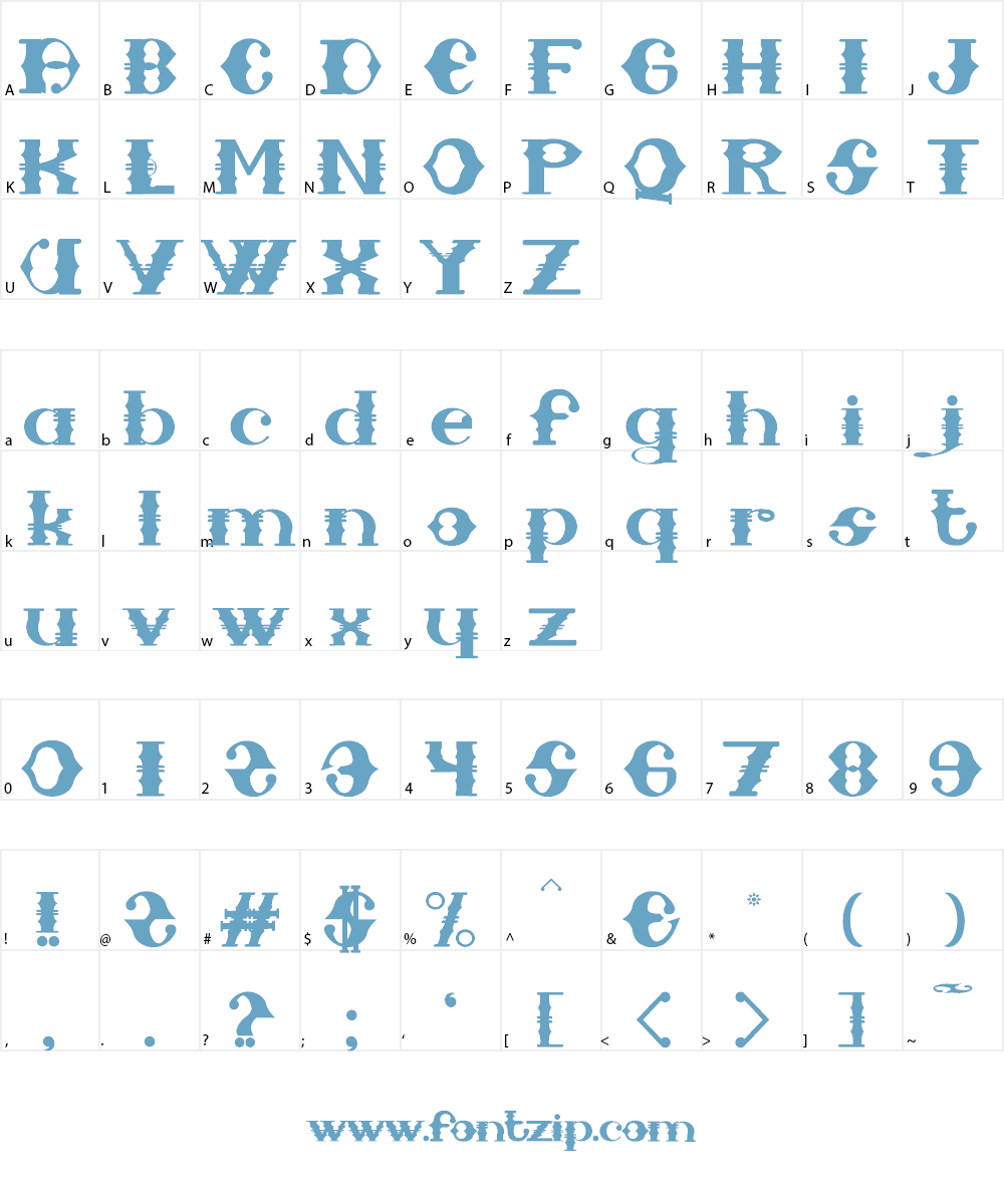 Sampa Midnight Font Character